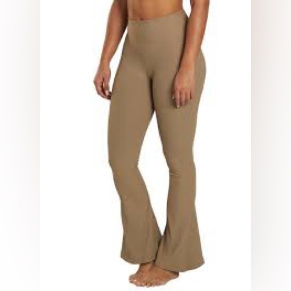 Year of Ours Ribbed Flare Leggings in Caribou Size Small High Rise